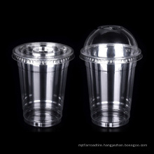 Recyclable Cold Drinking Disposable Transparent Plastic Cups With Lid